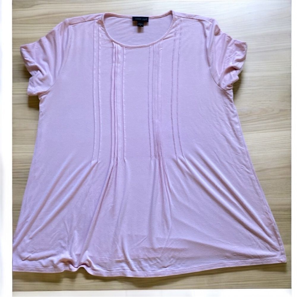 J. Jill Wearever Collection Pink Pleated Front Top Women’s Medium